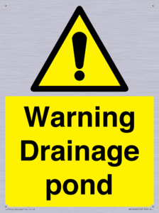 Warning Drainage pond